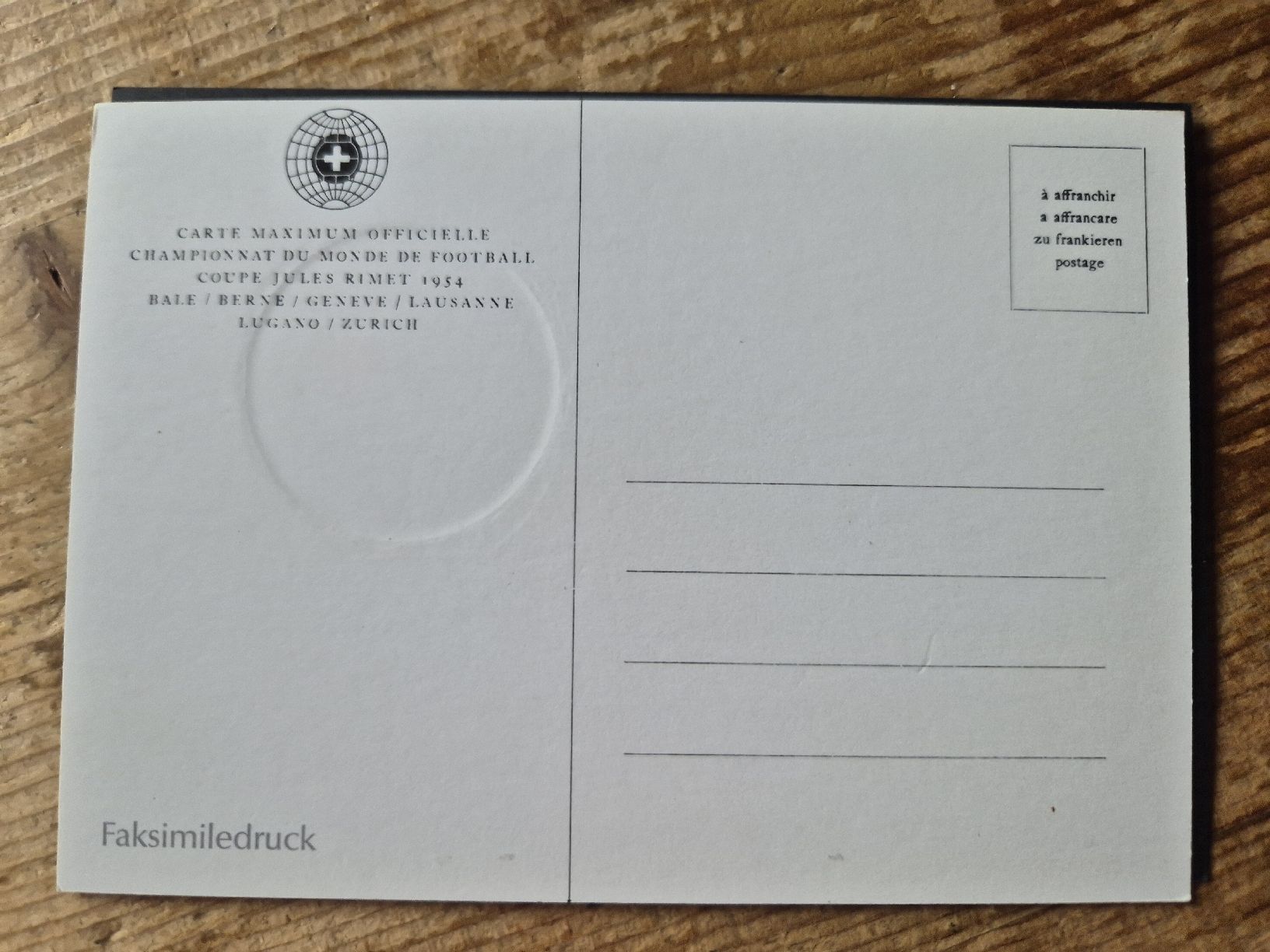 Cartoline postali: karte endspiel 1954 – Nuovo (secondo la descrizione) da Uznach venduto da Fireblade7 1