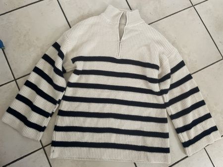 Warmer QU STYLE Strickpullover mit Reissverschluss Gr.L