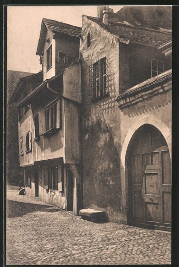 Cartoline postali: Alt Basel, Am Obern Heuberg – Usato da Frauenfeld venduto da POML