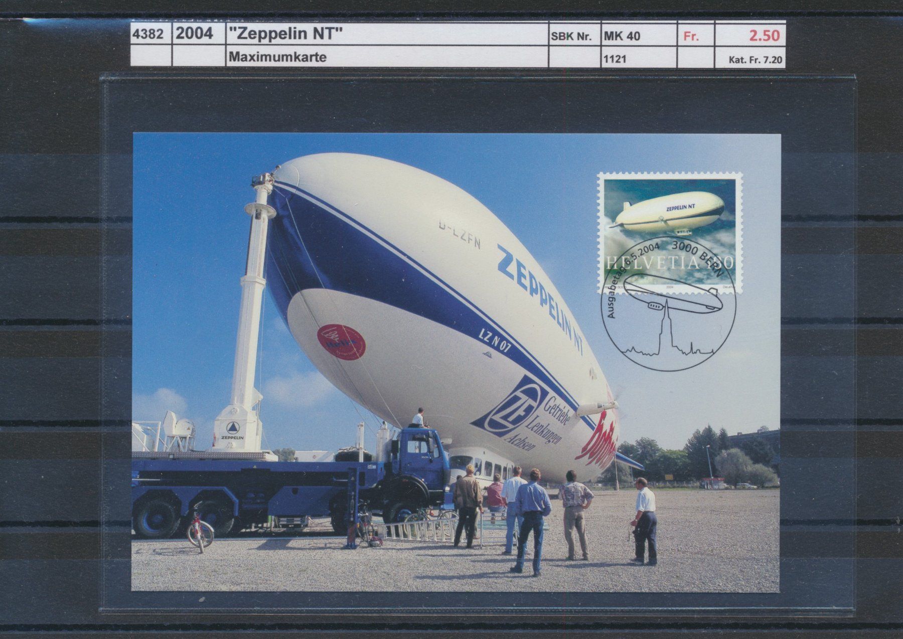 Tutti i francobolli: 2004 "Zeppelin NT", Maximumkarte Nr. 40 – Usato da Winterthur venduto da Zupogeru