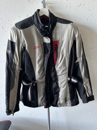 Büse Motorradjacke Damen Gr. 38, schwarz/grau