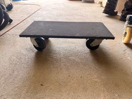 Plateau roulant bois 60x30 cm, 4 roulettes pivotantes
