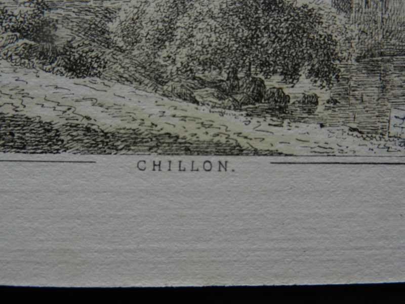 Incisioni: Chillon getönte Lithographie – Usato da Risch venduto da Rischli15 2