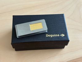 2.5g Degussa - Barren mit Geldklammer-Hülle! Feingold 999,9