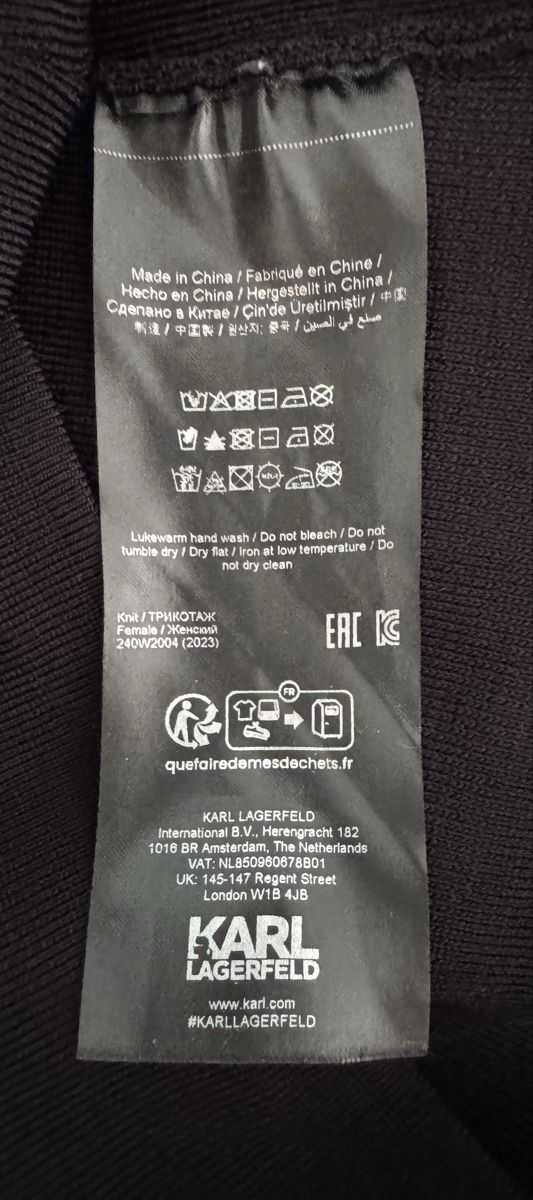 Karl Lagerfeld Pullover & Sweatshirts: Lässiger Pullover / KARL LAGERFELD / Schwarz M – Neu (gemäss Beschreibung) aus Morschach von jeanhenrifabre 6