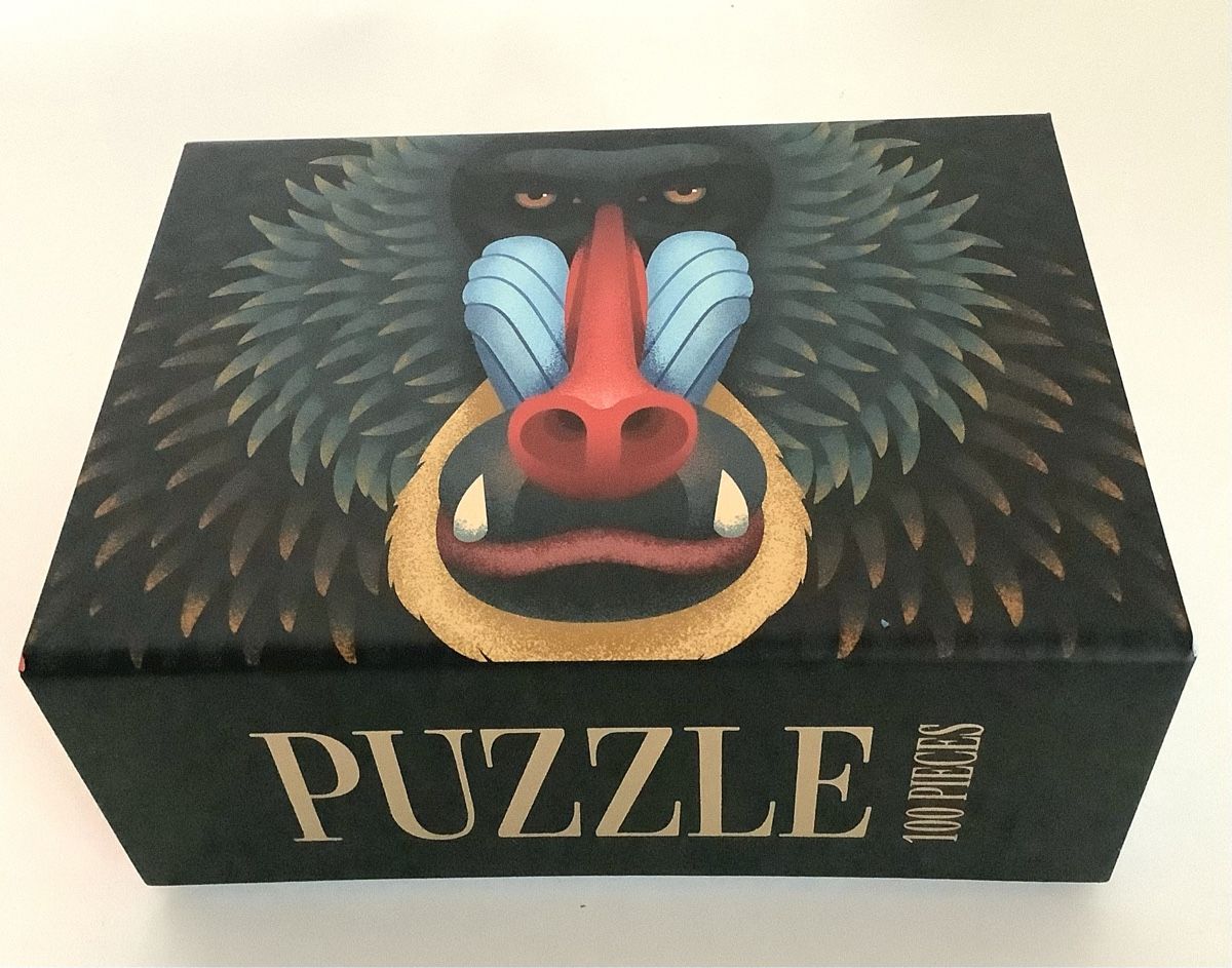 Puzzle: Printworks Puzzle 100 Teile Mandrill Affe Tier – Usato da Zürich venduto da wunderbox1 1