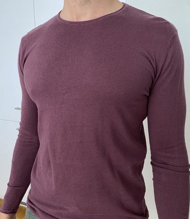 SMOG Herren Longsleeve, Grösse S-M, Weinrot