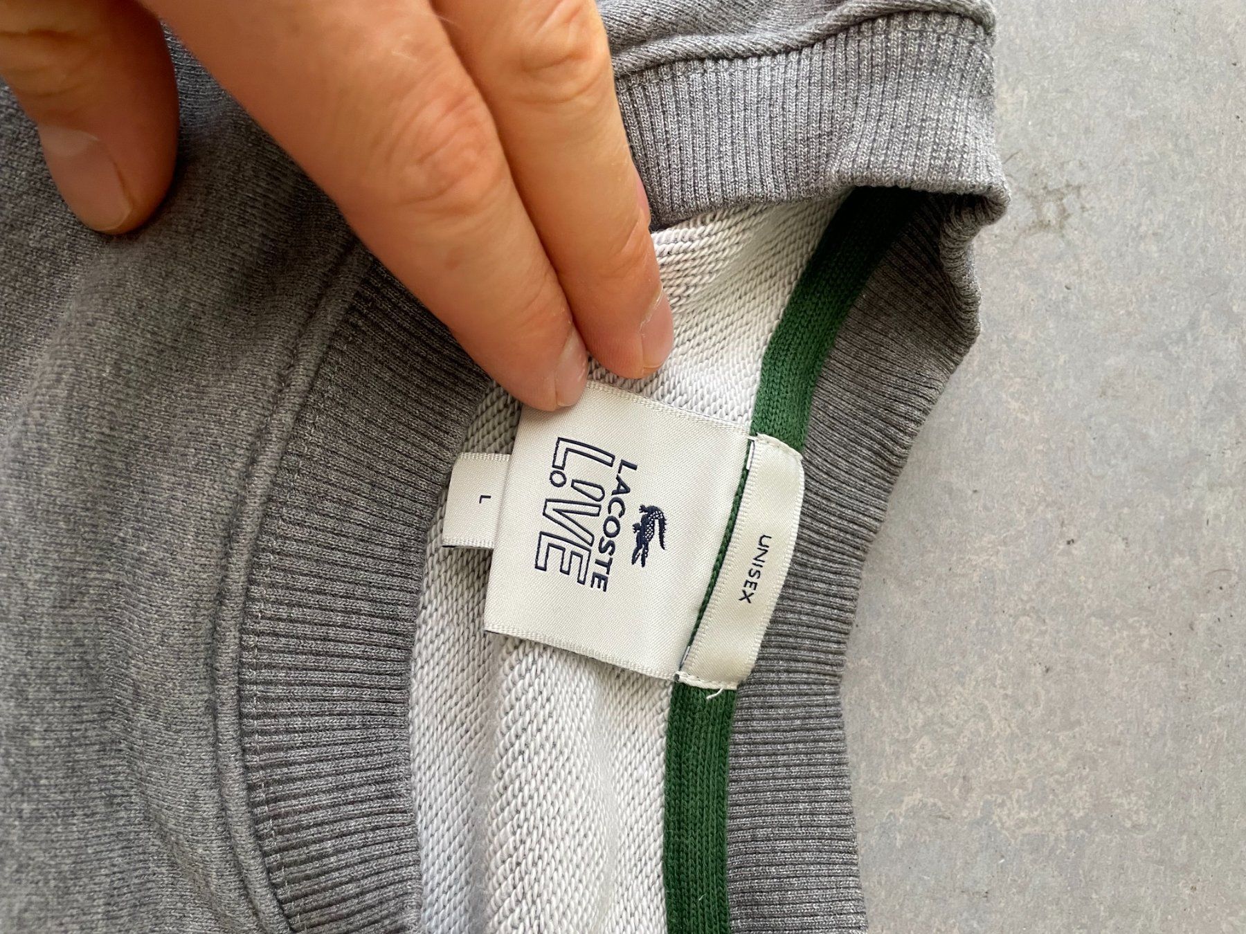 Lacoste Maglioni & Felpe: Lacoste Live Pullover grau Grösse L Unissex Logo – Usato da Erlinsbach SO venduto da Joenisecondhand 2