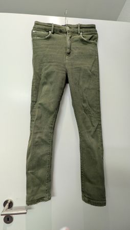 Zara Woman Premium Denim Collection Green Jeans Size 36