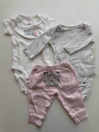 Set Baby Carter's 2x Body's mit Hose, Gr. 3m