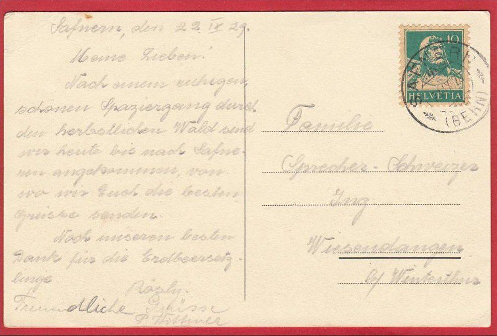 Cartoline postali: SAFNERN, WIRTSCHAFT RAWYLER – Usato da Grüningen venduto da Kartenlaube 1
