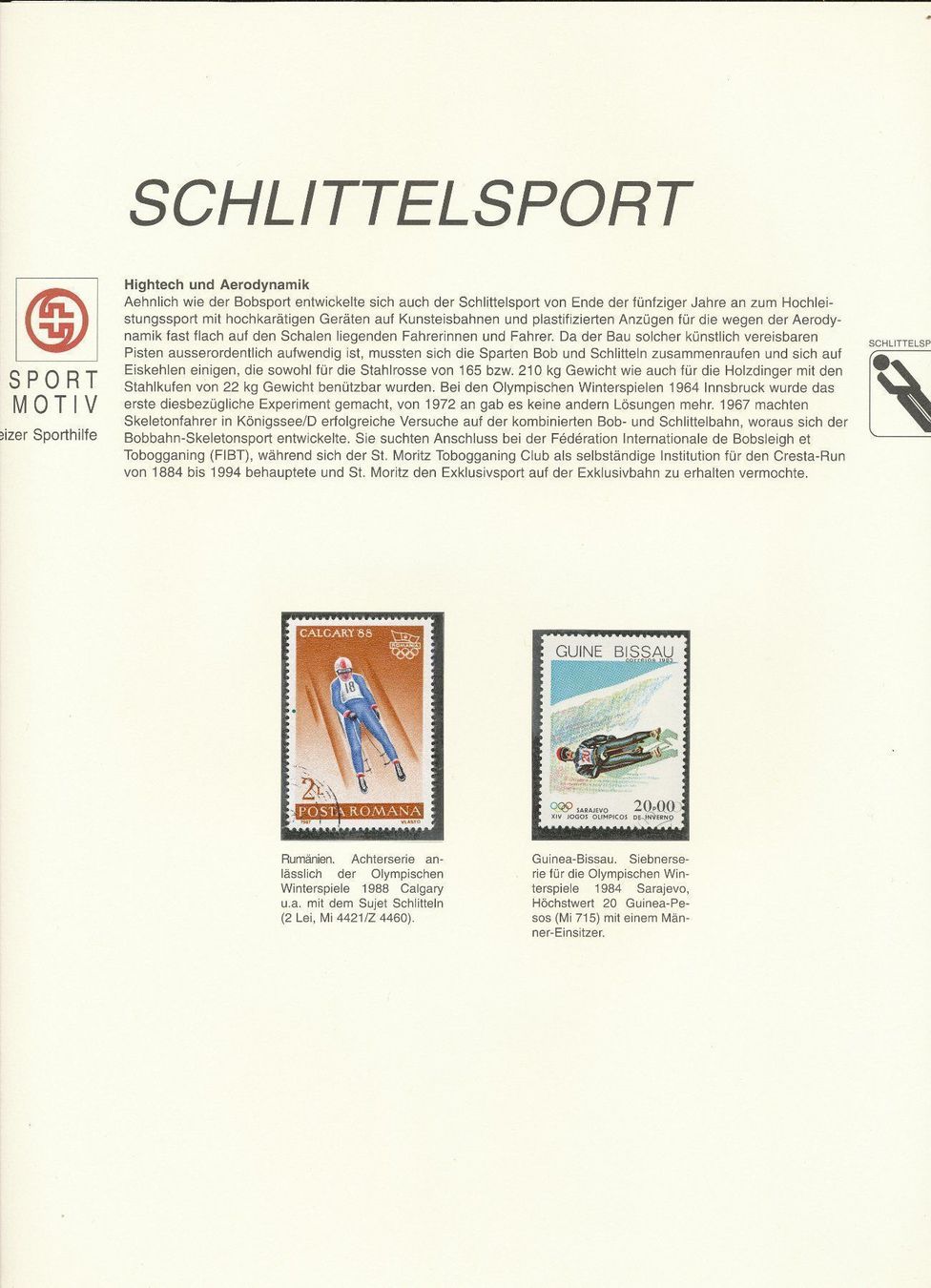 Alle Briefmarken: Schweizer Sporthilfe Briefmarken Band 1 – Neu und originalverpackt aus Neuenegg von muenzenweber-ch 3