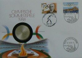 Numisbrief Olympische Sommerspiele 1988 Münze