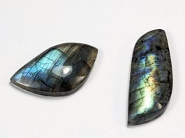 Labradorit Cabochon 2Stk. - 40 und 33mm