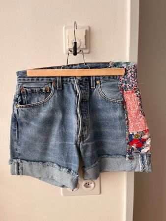 Levi jean shorts 501 limited edition patchwork