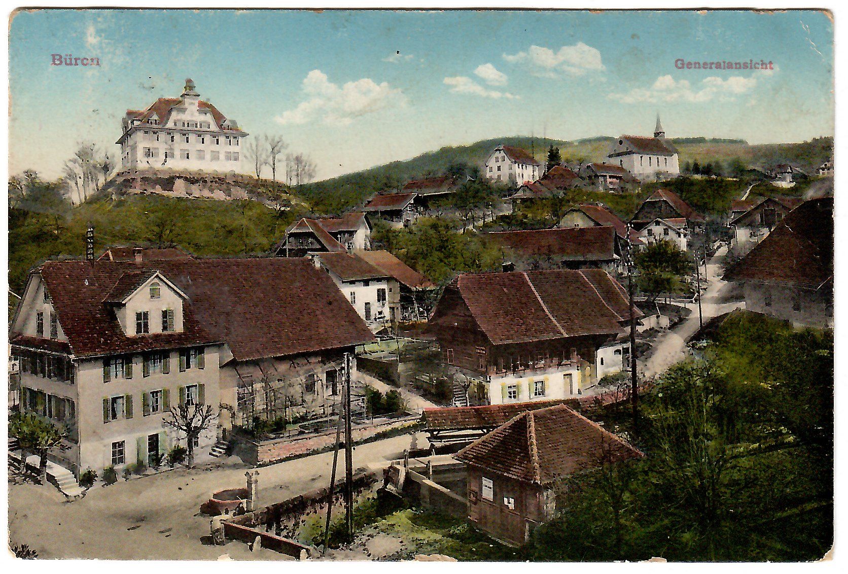 Cartoline postali: Ansichtskarte  Büron – Usato da Kerns venduto da etma3