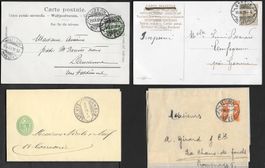 1902/22 vier Belege verschiedene Rasierklingenstempel ab 1.-