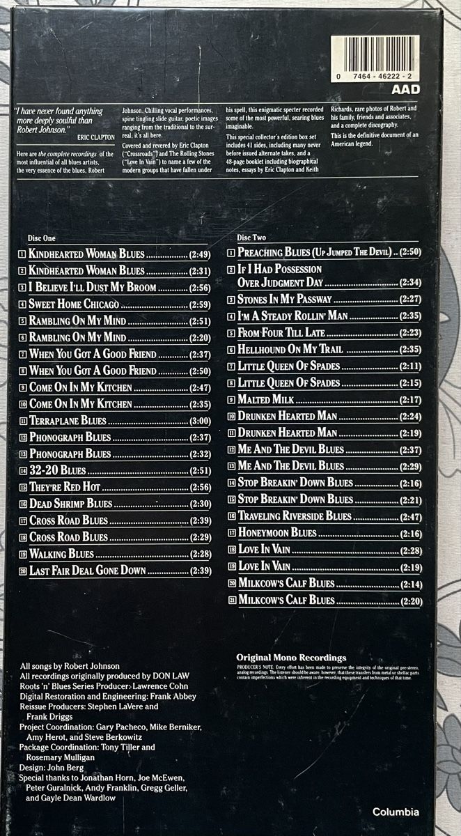 CDs: Robert Johnson. - complete Recordings 2 CD Set US Longbox – Gebraucht aus Olten von Bluespapst 1