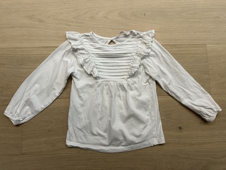 Jolie blouse à volants Mango 5-6 ans 116 cm blanche 