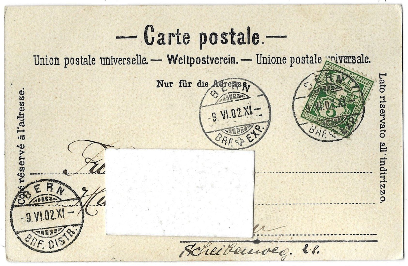 Cartoline postali: Bern  --  Kirchenfeldbrücke  und  die  Alpen – Usato da Bütschwil venduto da Jackson1A 1