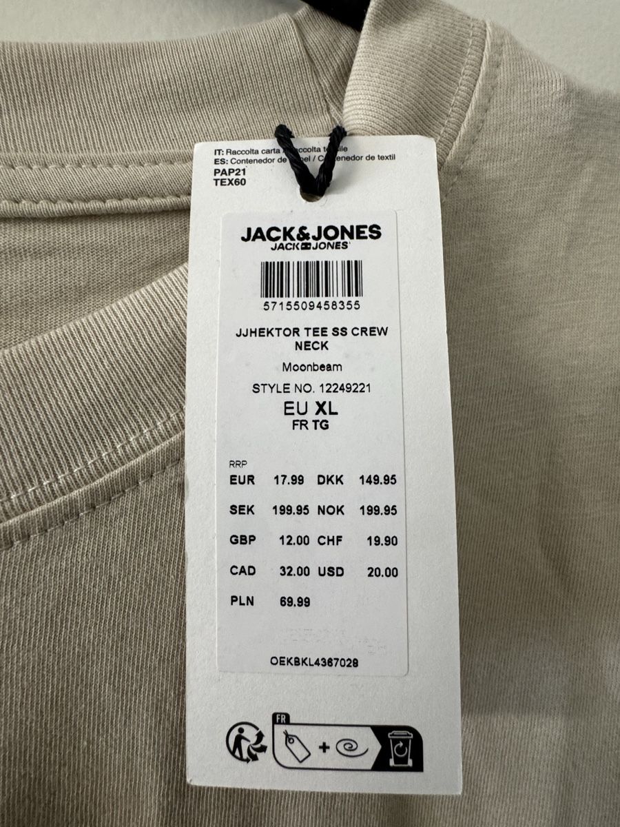 Jack & Jones T-shirt: Männer T-shirt – Nuovo e nell'imballaggio originale da Villmergen venduto da van_xv9t 2