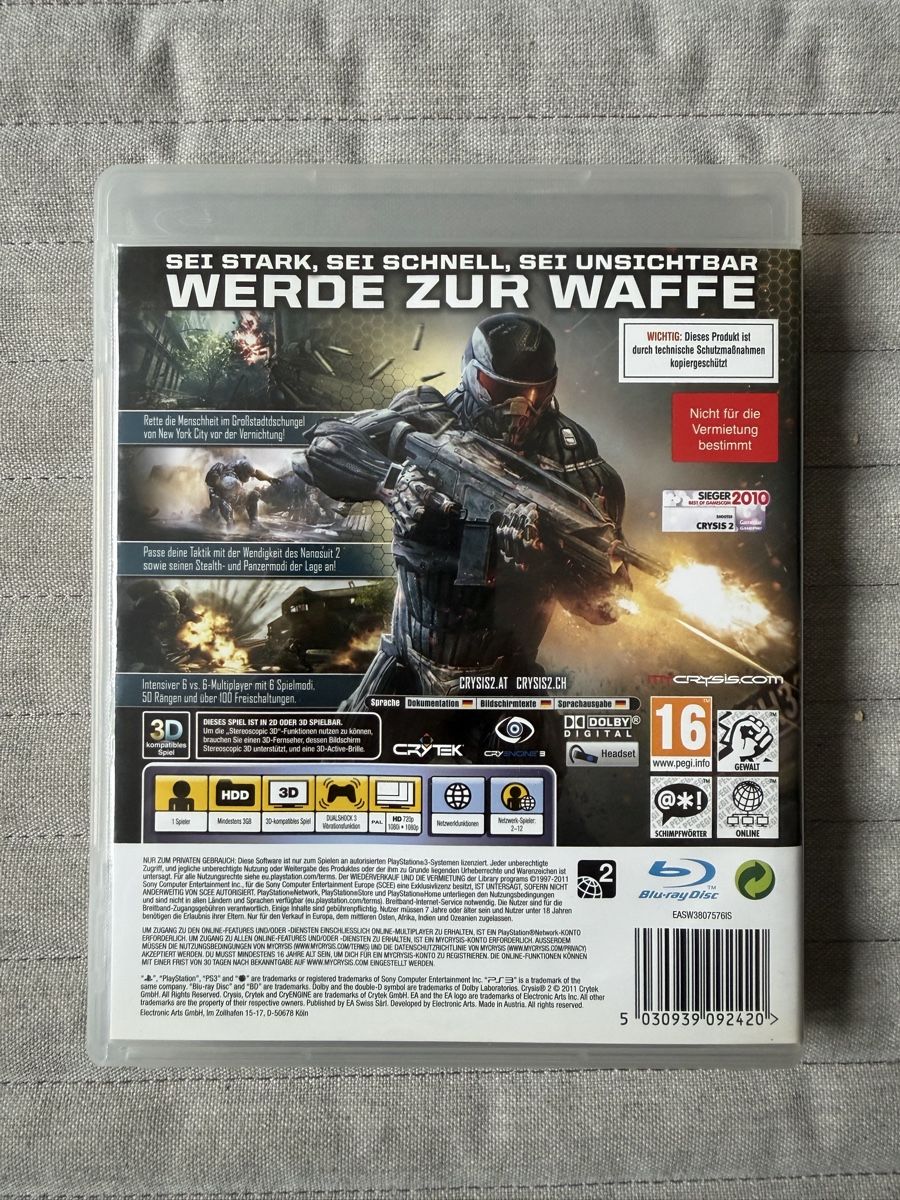 Sony Giochi: Crysis 2 für PS3 – Usato da Thunstetten venduto da Virus_33 2