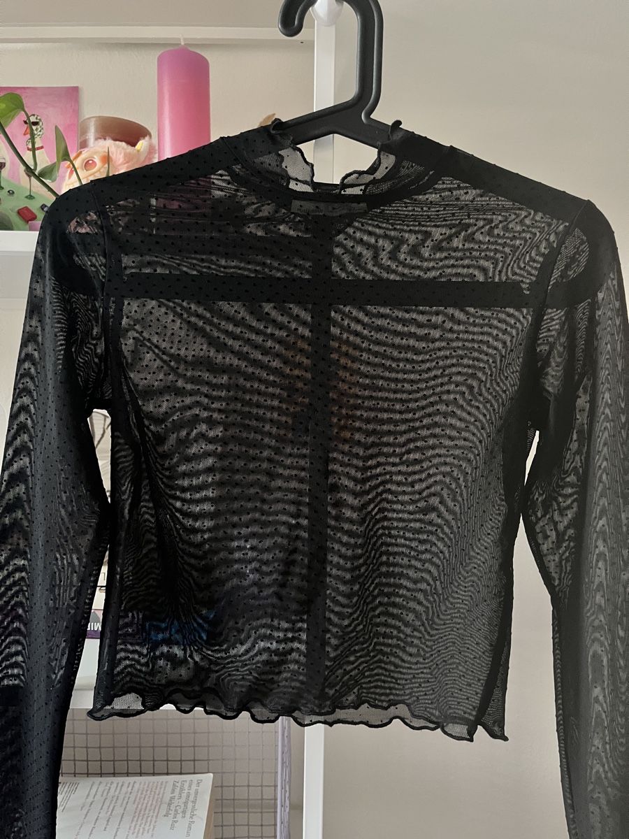 Pull&Bear Tops: PULL&BEAR Netz Oberteil schwarz Tupfen Grösse S  – Gebraucht aus Zürich von hannakreativ