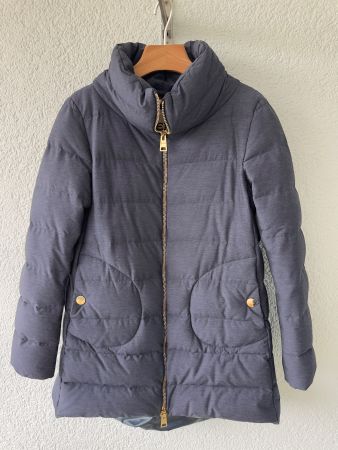 Hochwertige Winterjacke blau von Herno, Gr. 38-40