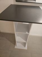 Stehtisch/Bartisch mit Regal, schwarz/weiss, Top Zustand