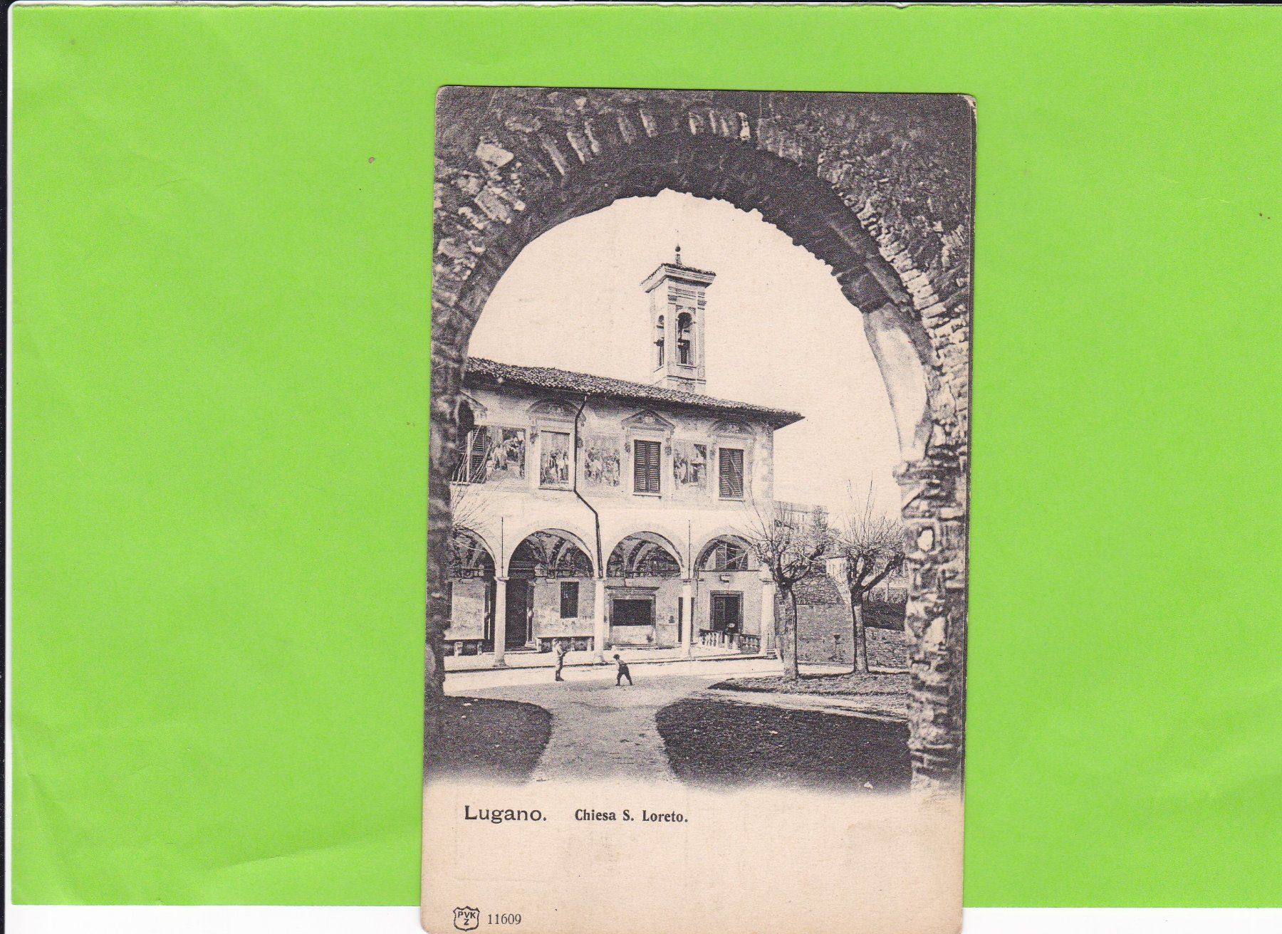 Cartoline postali: Lugano-Chiesa S. Loreto – Usato da St. Peterzell venduto da neckertal