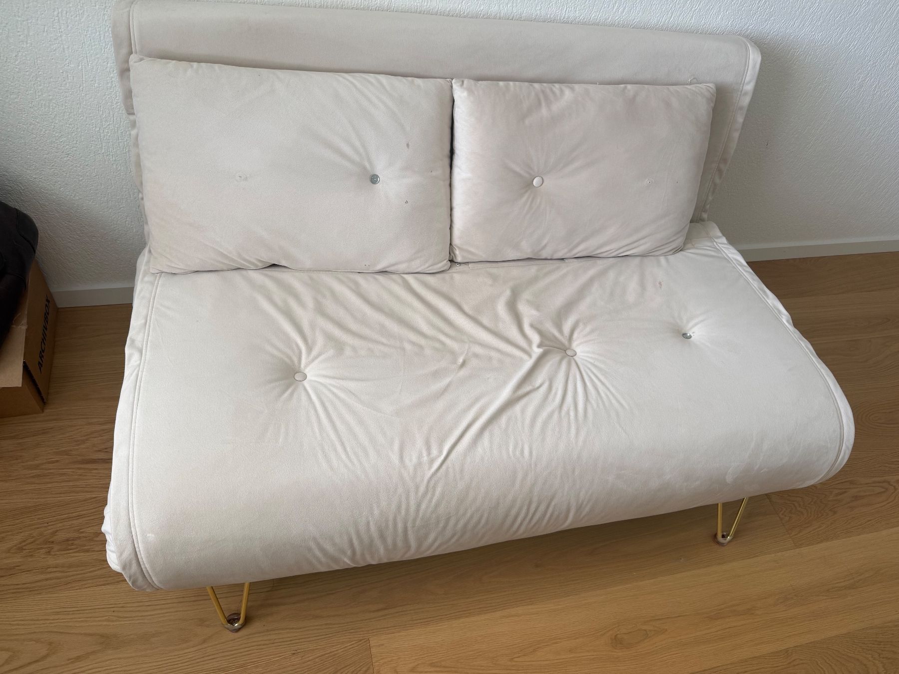 Beliani Sofas: Sofa bed beige, good condition – D'occasion à Steinhausen par tia_8jj2 1