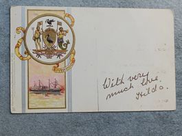 Litho PK / Liverpool - Huddersfield Gelaufen 1902