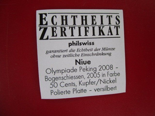 Medaillen: Elisabeth II - Olympiade Peking 2008 - Bogenschiessen - PP – Neu und originalverpackt aus Luzern von Horoskop1 2