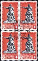 1940 P. Patria Nr. B7, Viererbl. AARAU 16.VIII.40, Attest BP