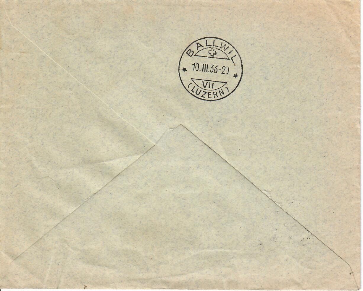 Tutti i francobolli: R - Brief Obersiggingen 1936 – Usato da Hochdorf venduto da Ziegel-16 1