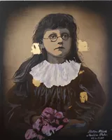Ölgemälde, 80 × 100 cm. "Stille Blick