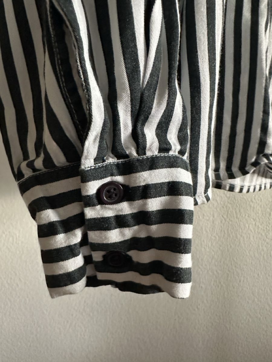 Pieces Camicette: Pieces Bluse XL, schwarz/weiss gestreift – Usato da Winterthur venduto da PerduBoy 2