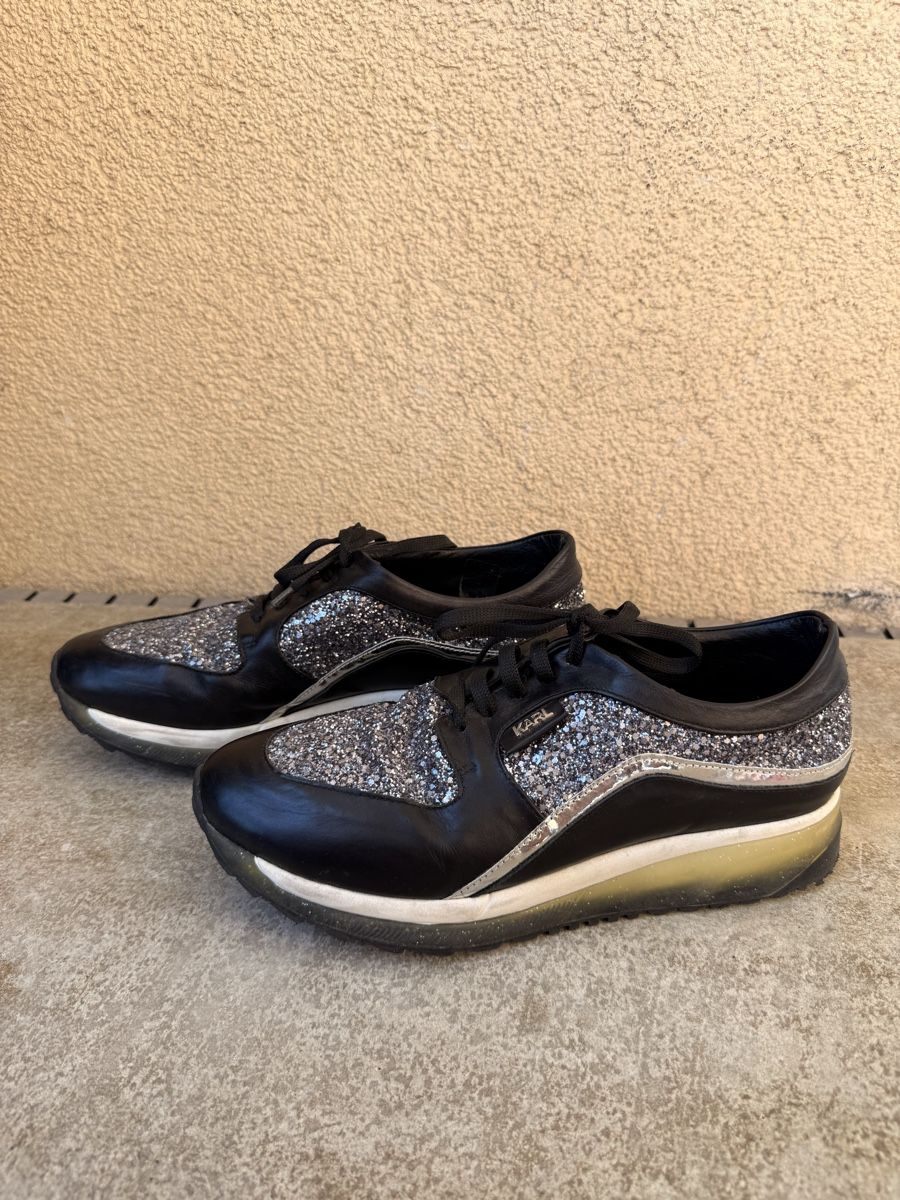 Karl Lagerfeld Scarpe da donna: Karl Lagerfeld Turnschuhe Glitzer Grösse 41 – Usato da Dornach venduto da val_y2ws