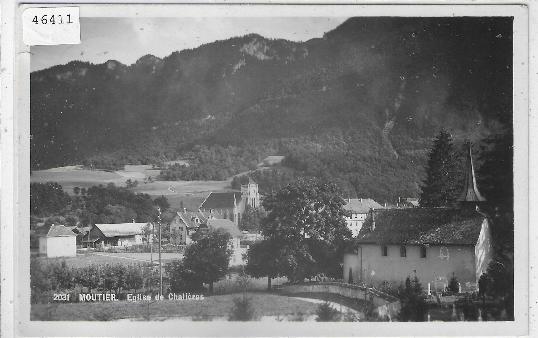 Cartoline postali: Moutier - Eglise de Chalieres – Usato da Ettingen venduto da Kartenplanet
