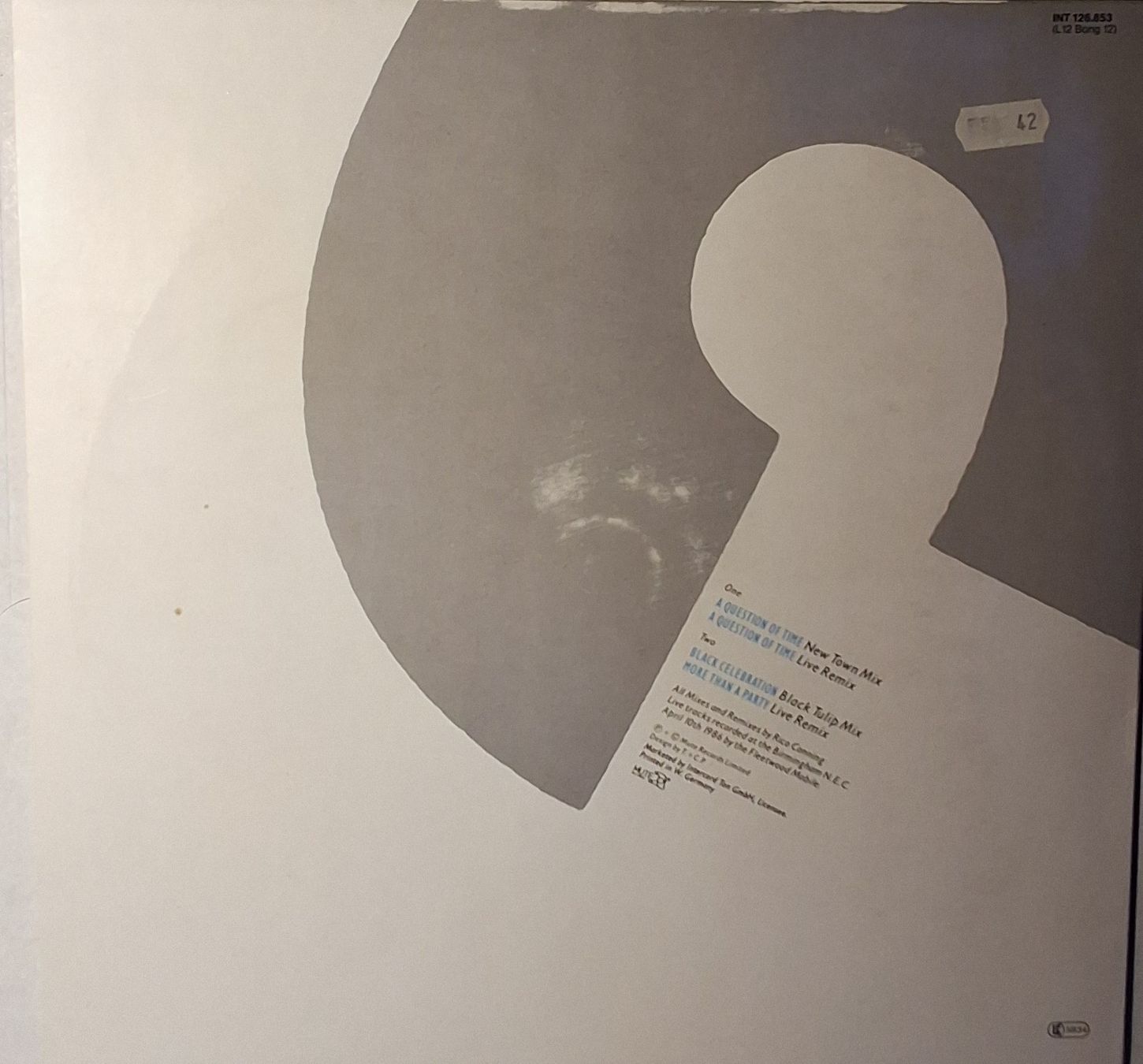 Schallplatten: Vinyl Maxi  -  Depeche Mode  - A Question Of Time -  Ger 86 – Gebraucht aus Villeret von Fil11 1
