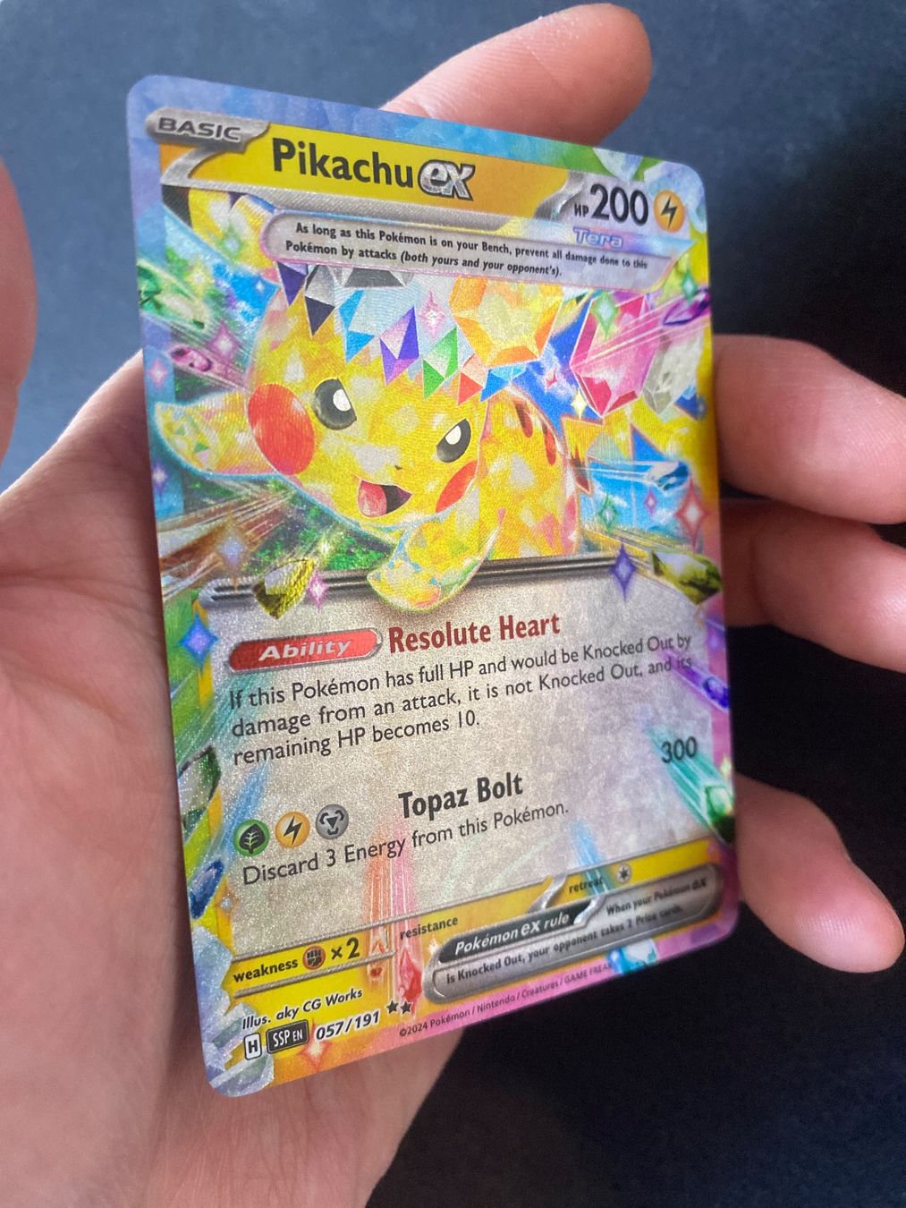 Pokémon Carte collezionabili: Pikachu ex 57 - Double Rare - NM/MINT - Surging Sparks - EN – Nuovo (secondo la descrizione) da Hausen AG venduto da Shrade 1
