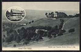 Menzingen, Blick auf Kloster und Hotel-P