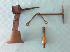 Antike Türglocke / Hausglocke 3-tlg – dekorativ & original P
