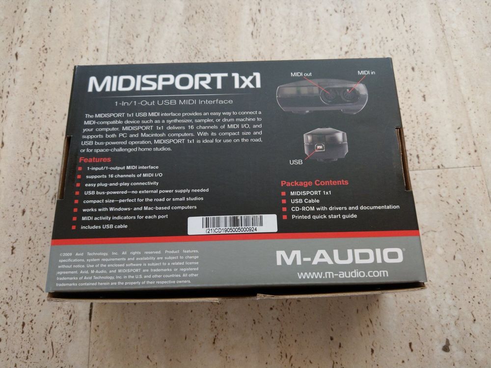 MAudio Midisport 1x1 USB Midi Interface Kaufen auf Ricardo