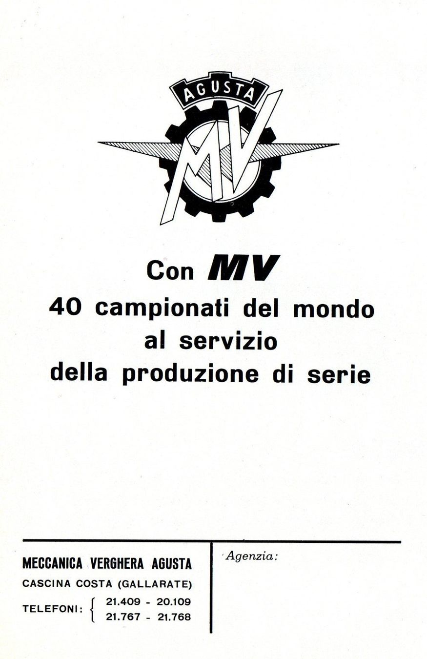 MV Agusta Route: MV Agusta Checca / Liberty 1962 - Originalprospekt – D'occasion à Malans GR par Chueche427 6