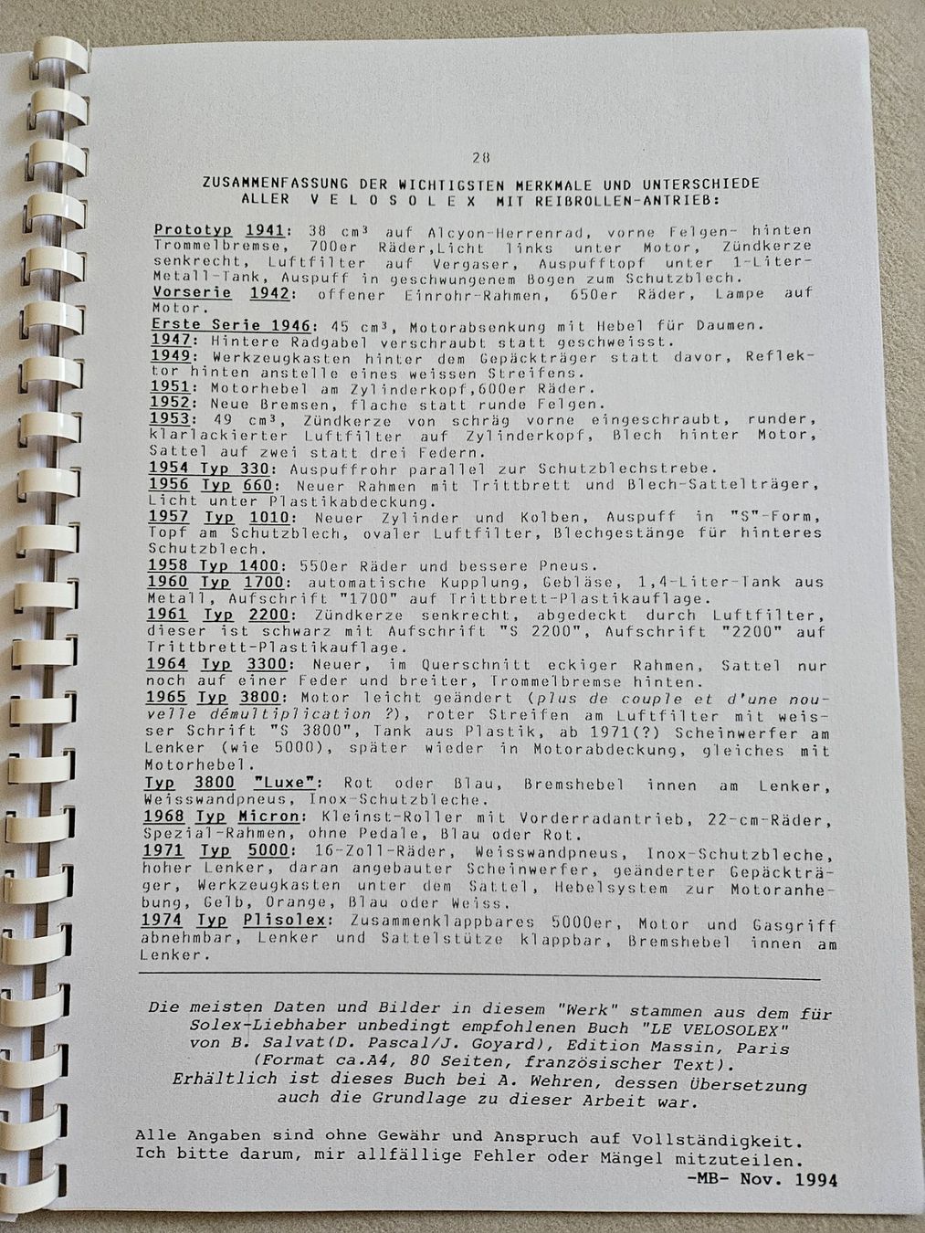 Documents: Velosolex Geschichte – Neuf (Voir description) à Bülach par Steinmaler98 2