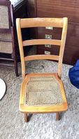 2 Chaises en bois pliable avec assise en cannage rot, vintag