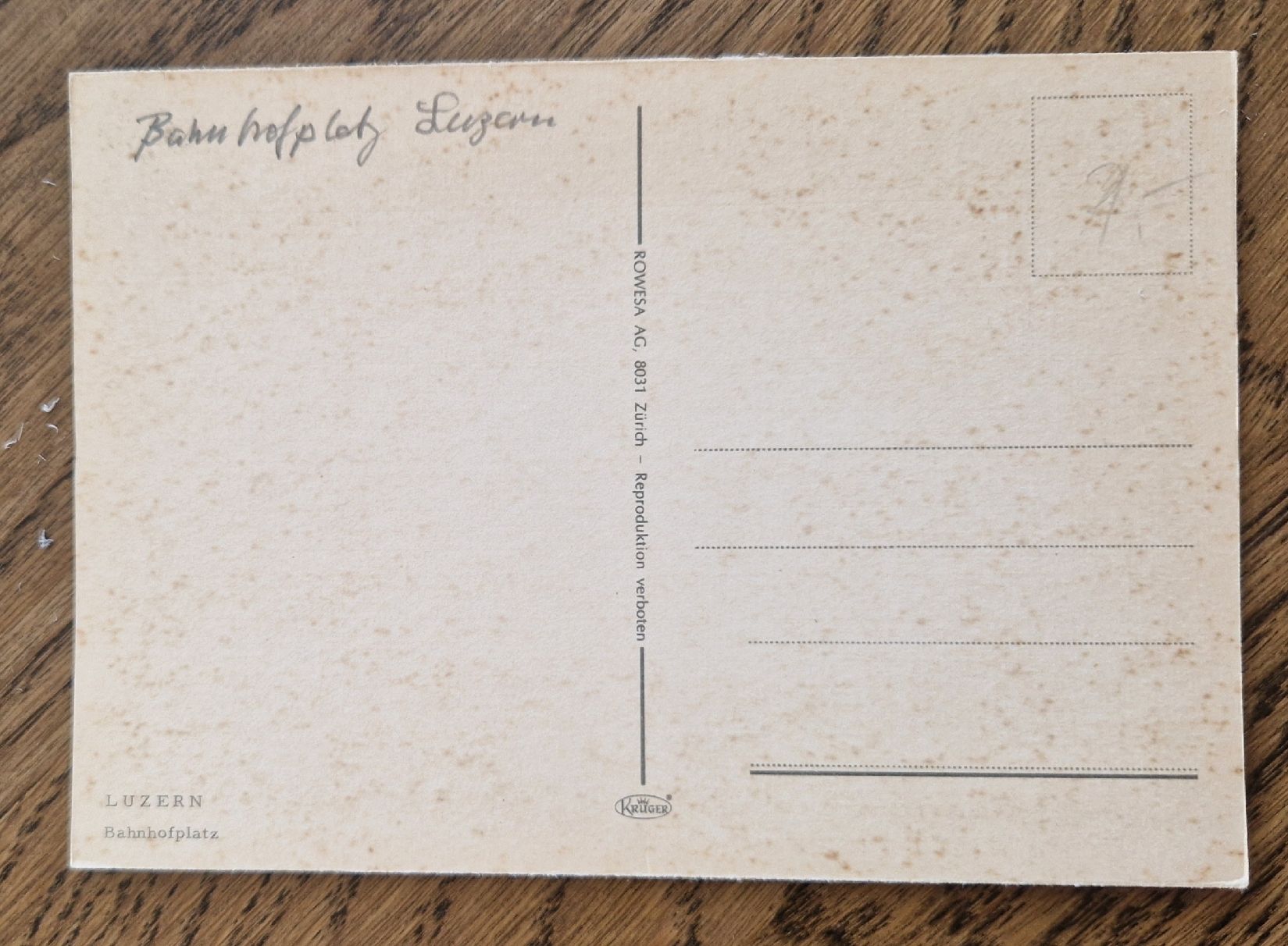 Cartoline postali: Bahnhofplatz Luzern – Usato da Ebikon venduto da Donar50 1
