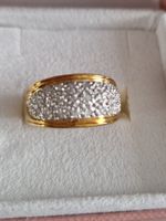 Bague or 18ct & 25 diamants