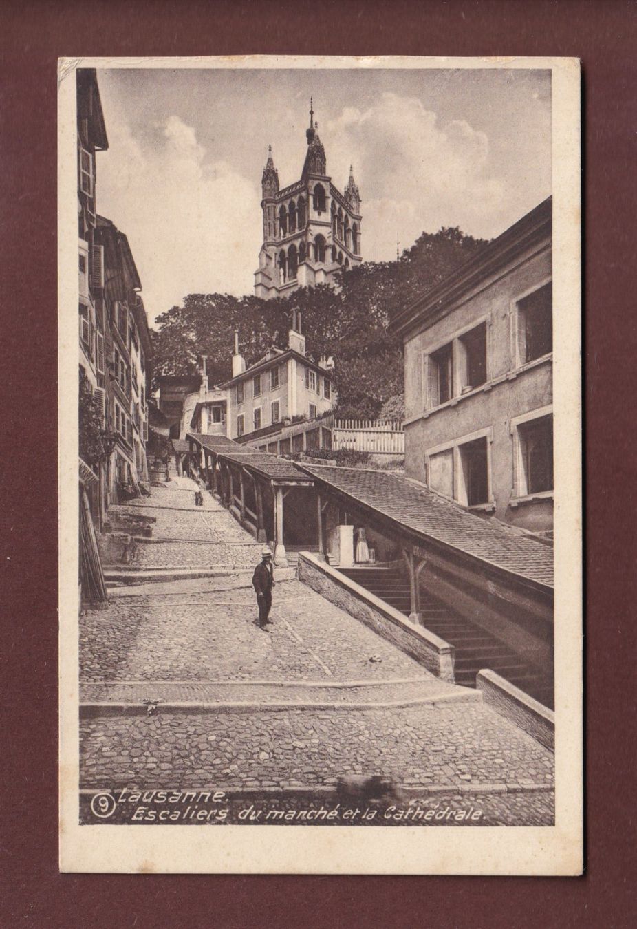 Ansichtskarten: LAUSANNE - Escaliers du Marché – Gebraucht aus Pully von nicecards